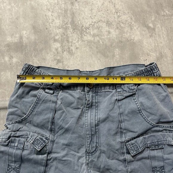 Repair New York City Cargo Tactical Shorts Blue Street Wear Size 36 Straps Hooks - Picture 5 of 9